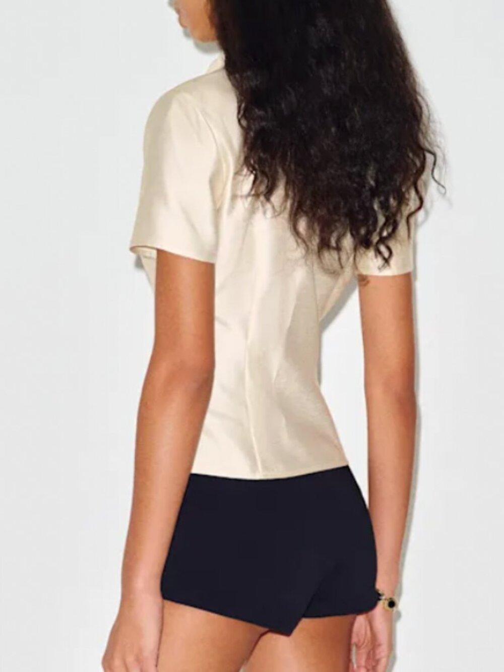 Reformation Haley-Kate Top US4 Ivory Cream Blouse French Quiet Lux - Picture 2 of 9